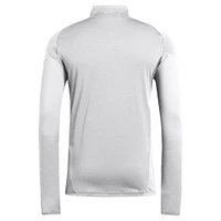 Men's adidas  Silver LA Galaxy 2025 Quarter-Zip Long Sleeve Training Top