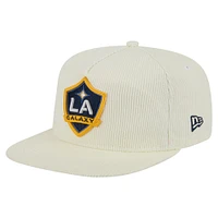 Men's New Era  Cream LA Galaxy 2025 Kickoff Snapback Golfer Hat