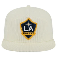 Men's New Era  Cream LA Galaxy 2025 Kickoff Snapback Golfer Hat