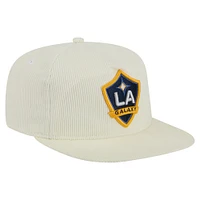 Men's New Era  Cream LA Galaxy 2025 Kickoff Snapback Golfer Hat