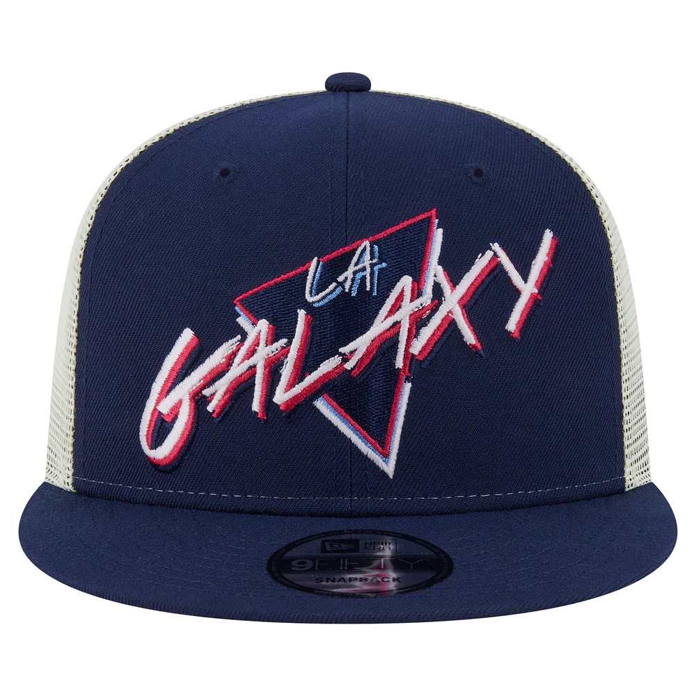Casquette snapback New Era bleu marine LA Galaxy Neon 9FIFTY pour homme