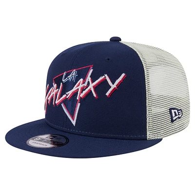 Casquette snapback New Era bleu marine LA Galaxy Neon 9FIFTY pour homme