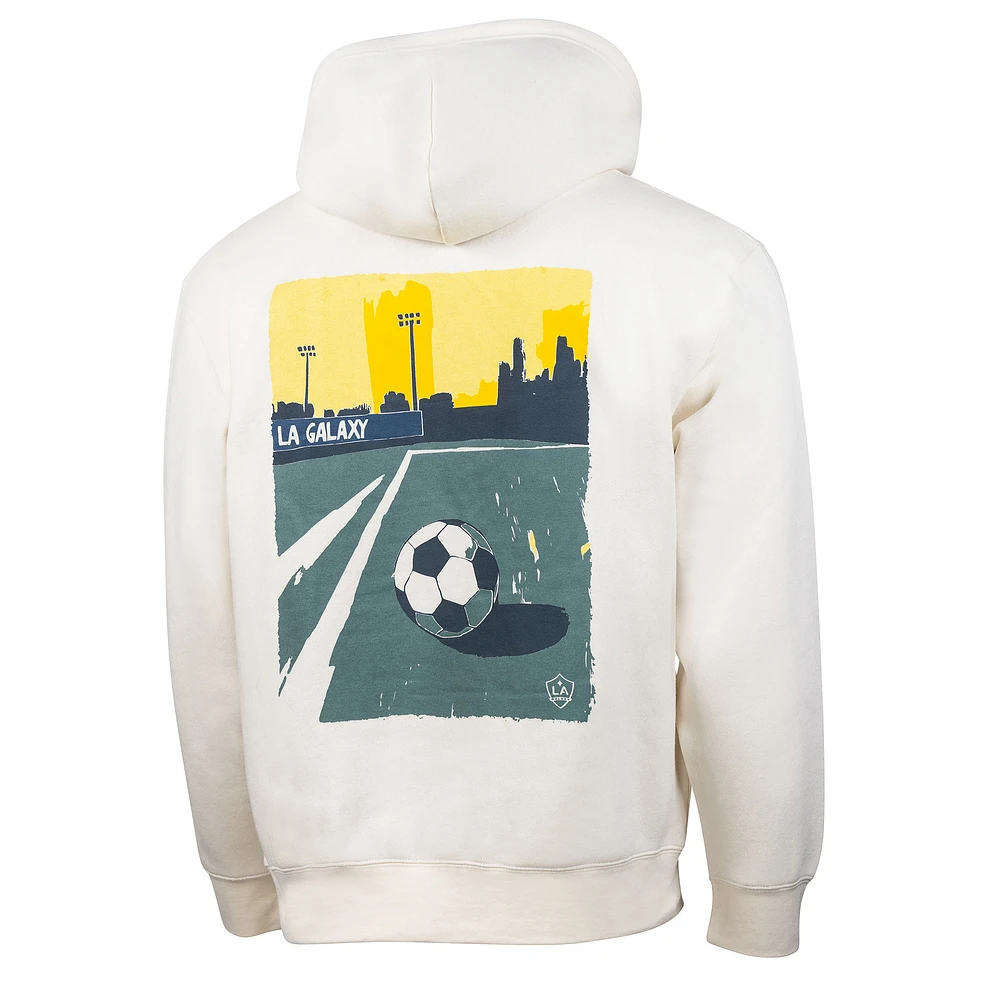 Men's Sport Design Sweden  Cream LA Galaxy On The Go Relaxed Pullover Hoodie
