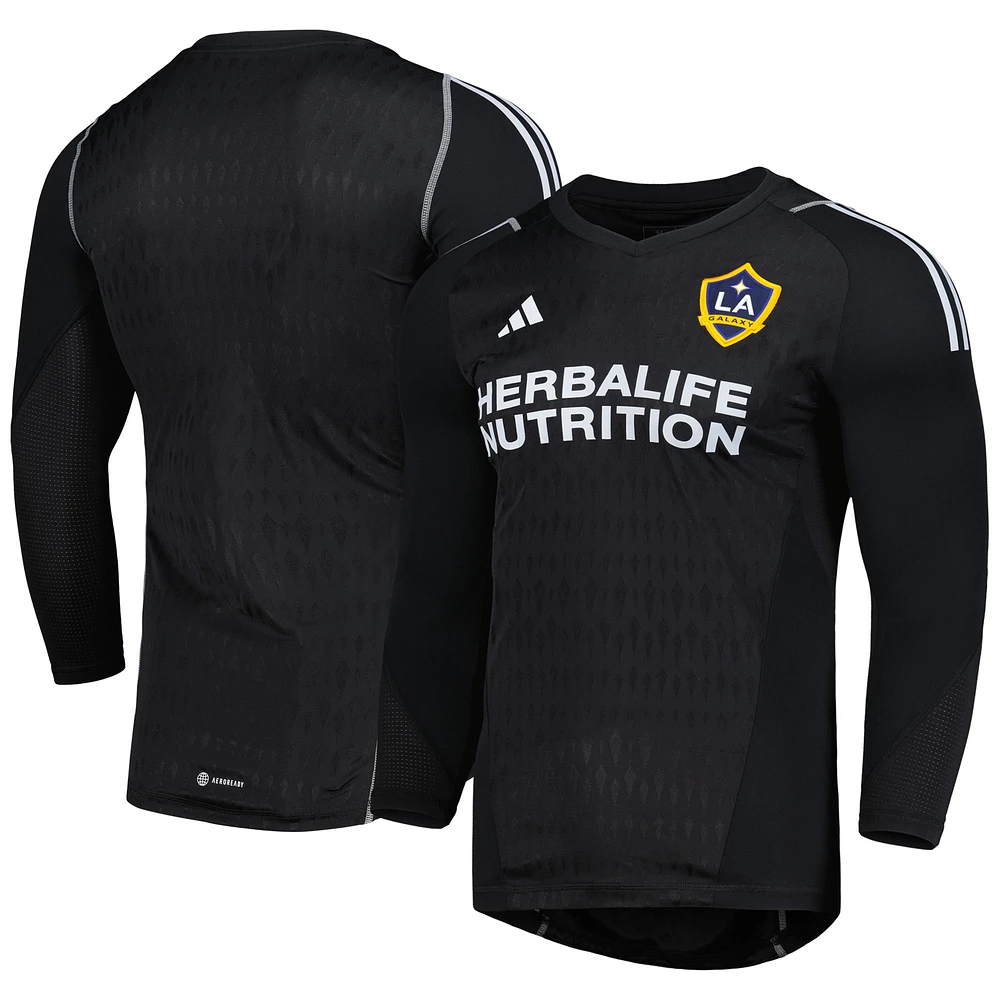 Men's adidas Black LA Galaxy 2023 Goalkeeper Long Sleeve Replica Jersey