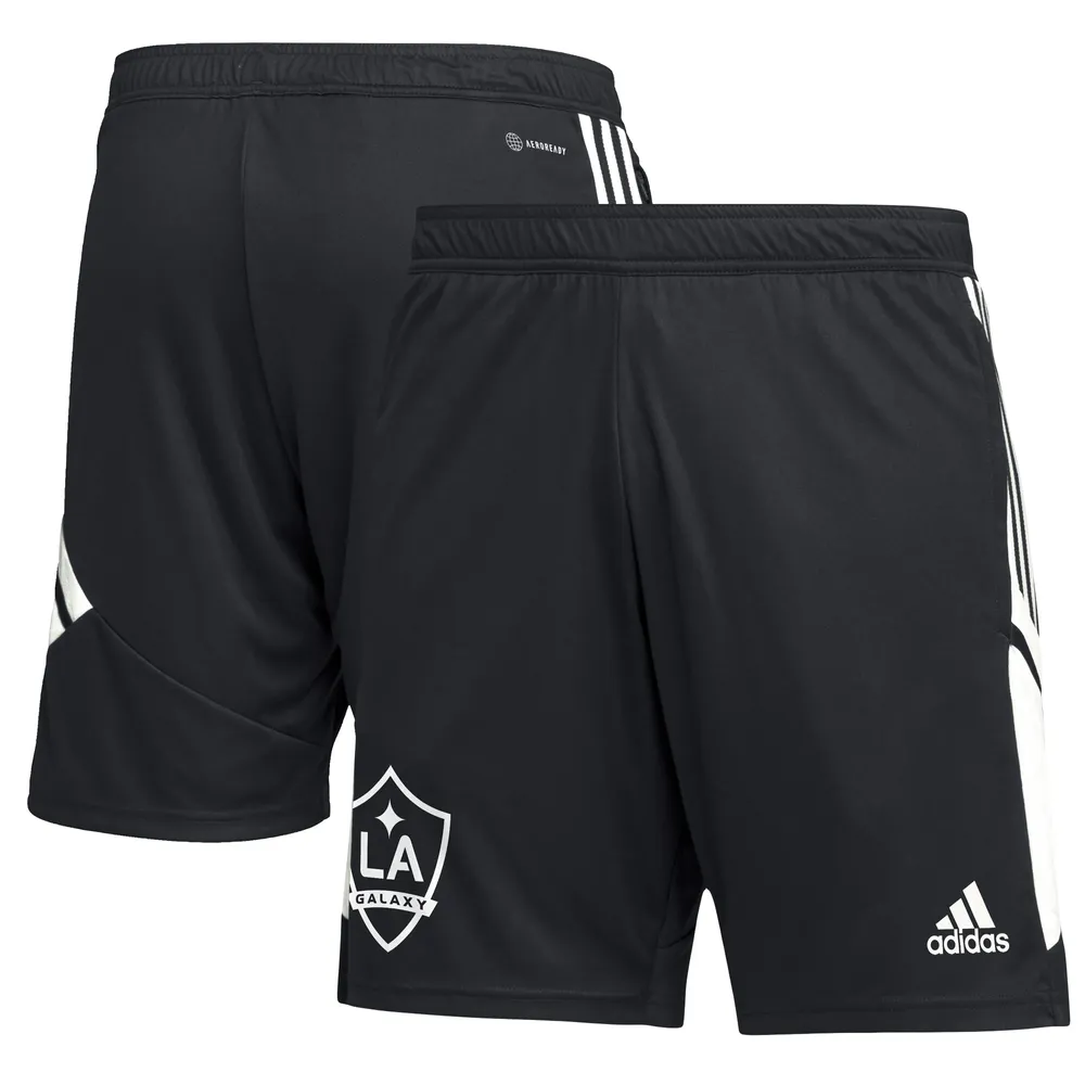 Short d' Entraînement de football LA Galaxy AEROREADY pour hommes adidas noir/blanc