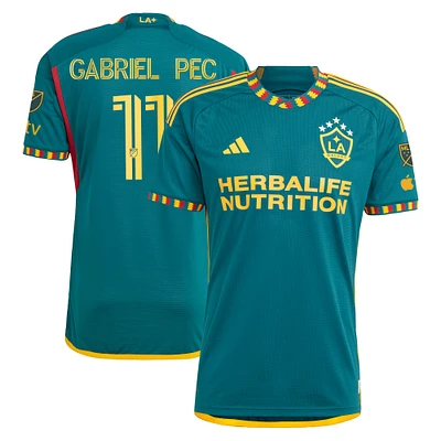 Men's adidas Gabriel Pec Green LA Galaxy 2024 Kit Authentic Player Jersey