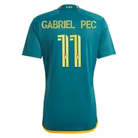 Maillot de joueur adidas Gabriel Pec LA Galaxy 2024 Kit Replica pour homme, vert