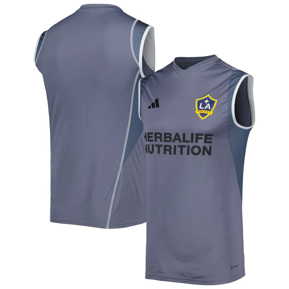 LA Galaxy adidas 2023 On-Field Training Jersey - Gray