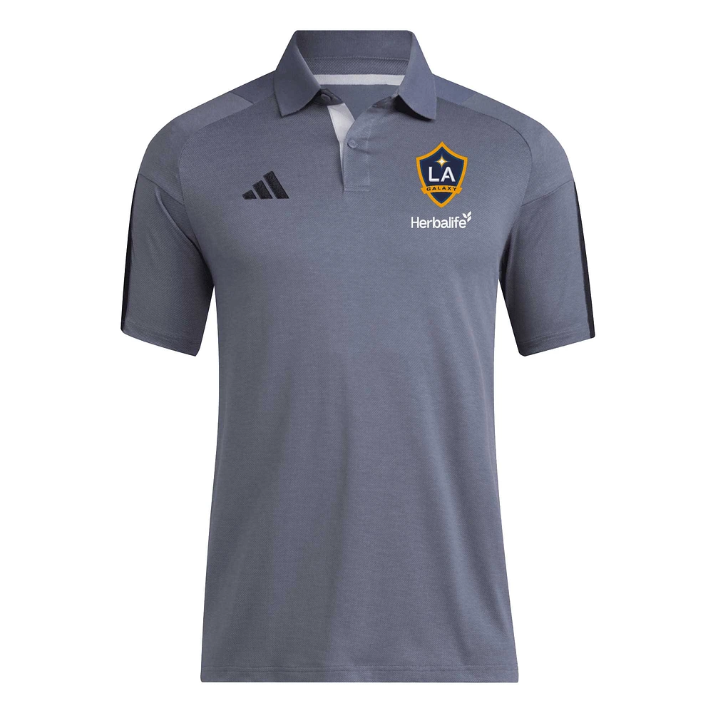 Polo d'entraînement adidas LA Galaxy 2024 pour homme gris