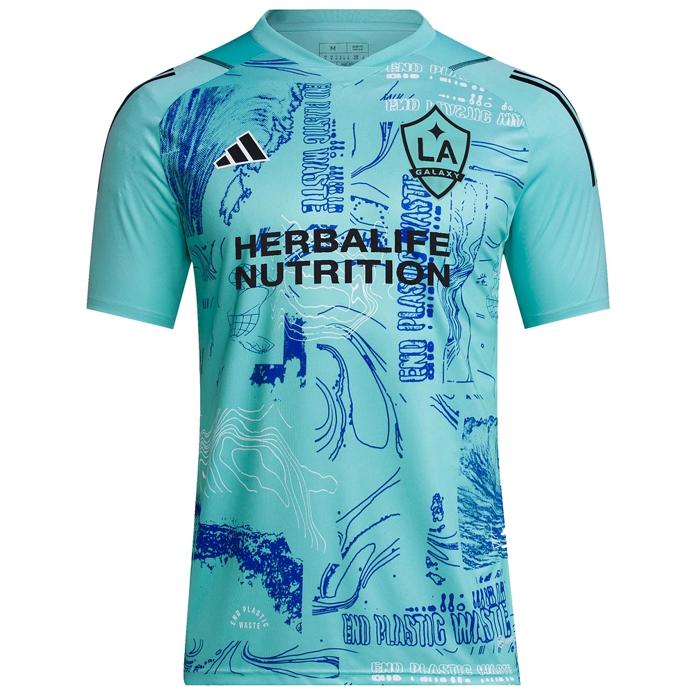 Men's adidas  Green LA Galaxy 2023 One Planet Replica Jersey