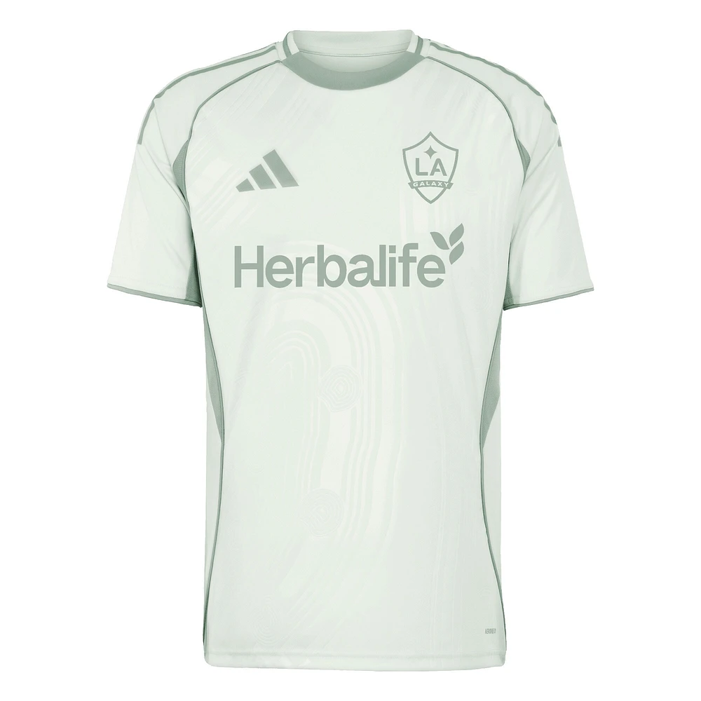 Men's adidas Light Green LA Galaxy 2025 One Planet Pre-Match Top