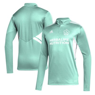 Men's adidas Mint LA Galaxy Quarter-Zip AEROREADY Training Top