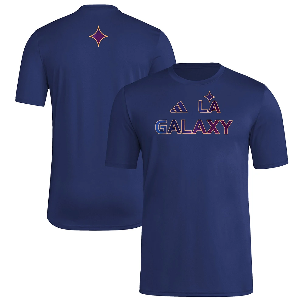 Men's adidas Navy LA Galaxy 2025 Jersey Hook AEROREADY T-Shirt