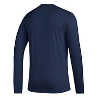 Men's adidas Navy LA Galaxy Icon AEROREADY Long Sleeve T-Shirt