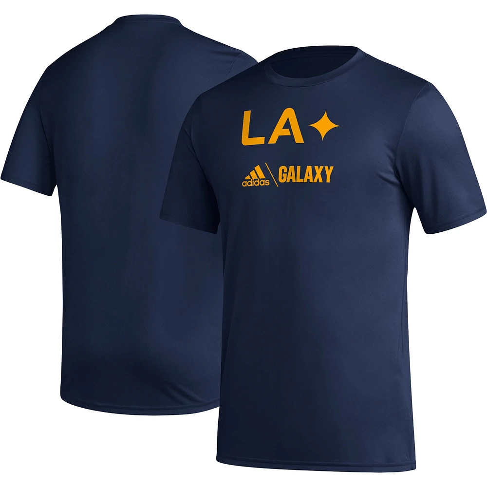 Men's adidas Navy LA Galaxy Icon AEROREADY T-Shirt