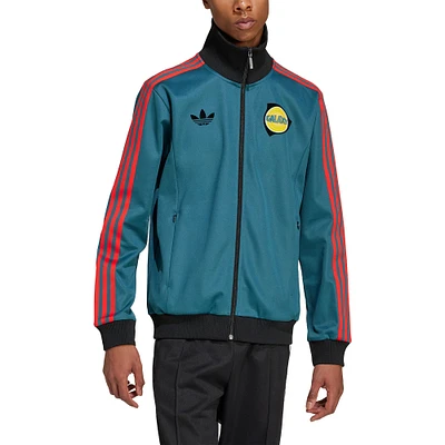 Veste adidas Originals verte LA Galaxy 2024 Anthem entièrement zippée pour homme