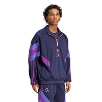 Men's adidas Originals  Navy LA Galaxy Culturewear Collection Half-Zip Top
