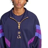 Men's adidas Originals  Navy LA Galaxy Culturewear Collection Half-Zip Top