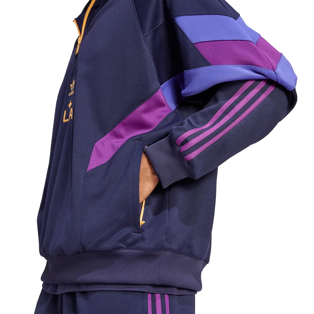 Men's adidas Originals  Navy LA Galaxy Culturewear Collection Half-Zip Top