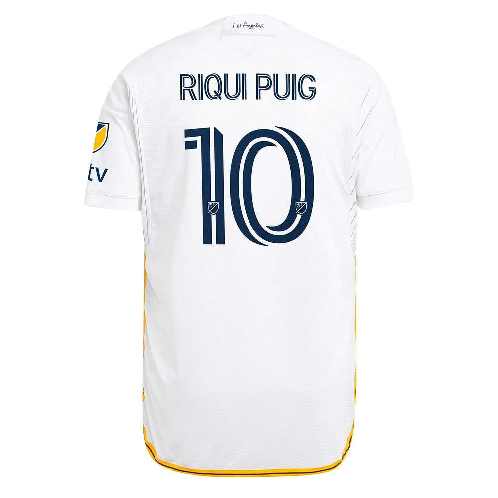 Men's adidas Riqui Puig White LA Galaxy 2024 Angeleno Kit Authentic Player Jersey