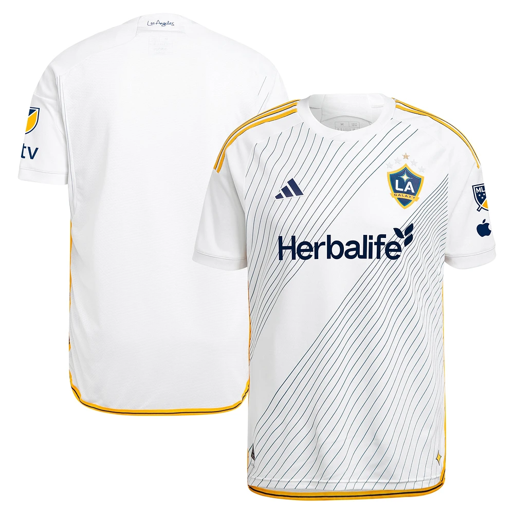 Maillot adidas LA Galaxy 2024 Angeleno Kit authentique pour homme blanc