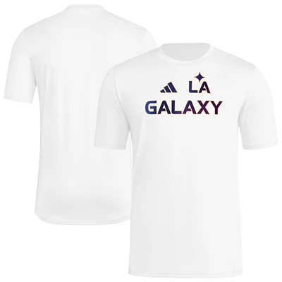 Men's adidas  White LA Galaxy 2025 Jersey Hook AEROREADY T-Shirt