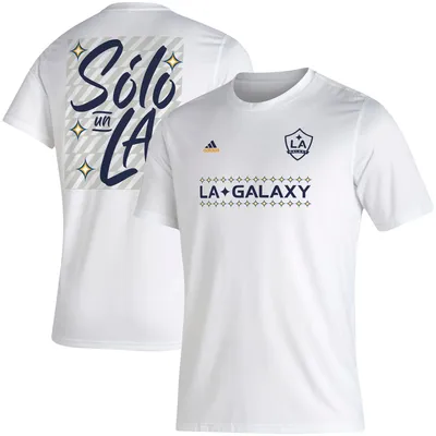 LA Galaxy adidas Jersey Hook AEROREADY T-Shirt - White