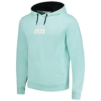 Men's Aqua LA Galaxy Stacked Pullover Hoodie