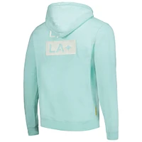 Men's Aqua LA Galaxy Stacked Pullover Hoodie