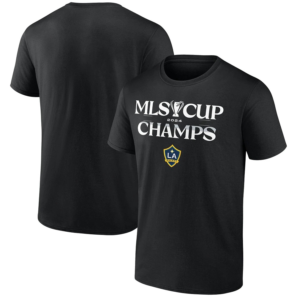 Men's Black LA Galaxy 2024 MLS Cup Champions Standard Whistle T-Shirt