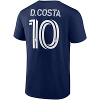 T-shirt pour homme avec nom et numéro de pile authentique Douglas Costa Navy LA Galaxy marque Fanatics