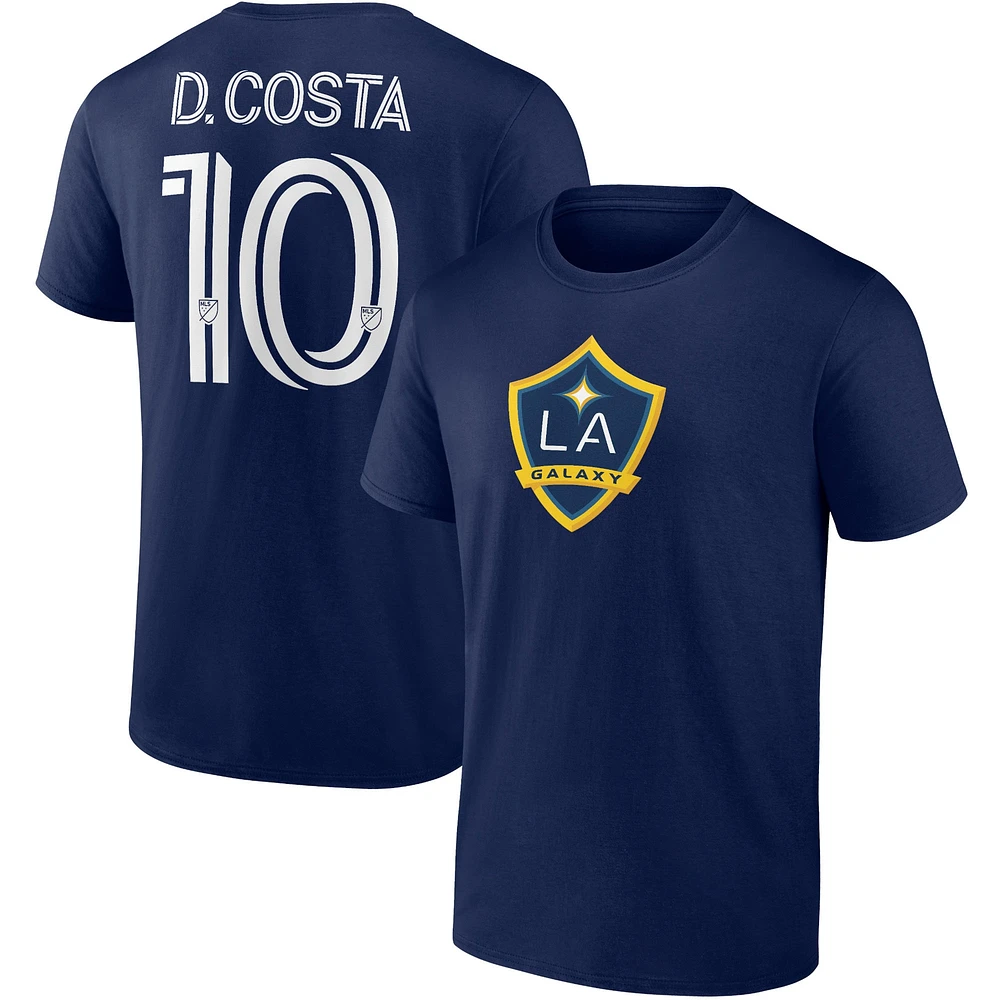 T-shirt pour homme avec nom et numéro de pile authentique Douglas Costa Navy LA Galaxy marque Fanatics