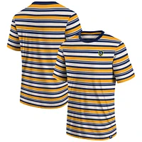 Men's Fanatics Gold LA Galaxy Shot Clock Stripe T-Shirt