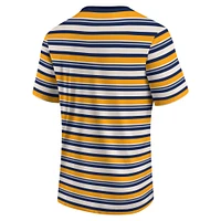 Men's Fanatics Gold LA Galaxy Shot Clock Stripe T-Shirt