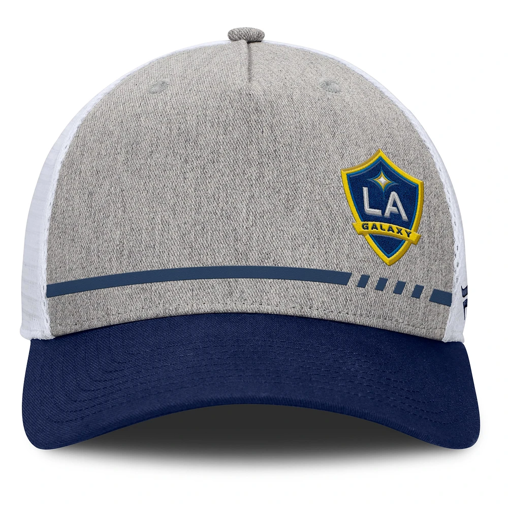 Men's Fanatics Heather Gray LA Galaxy Low Block Trucker Adjustable Hat