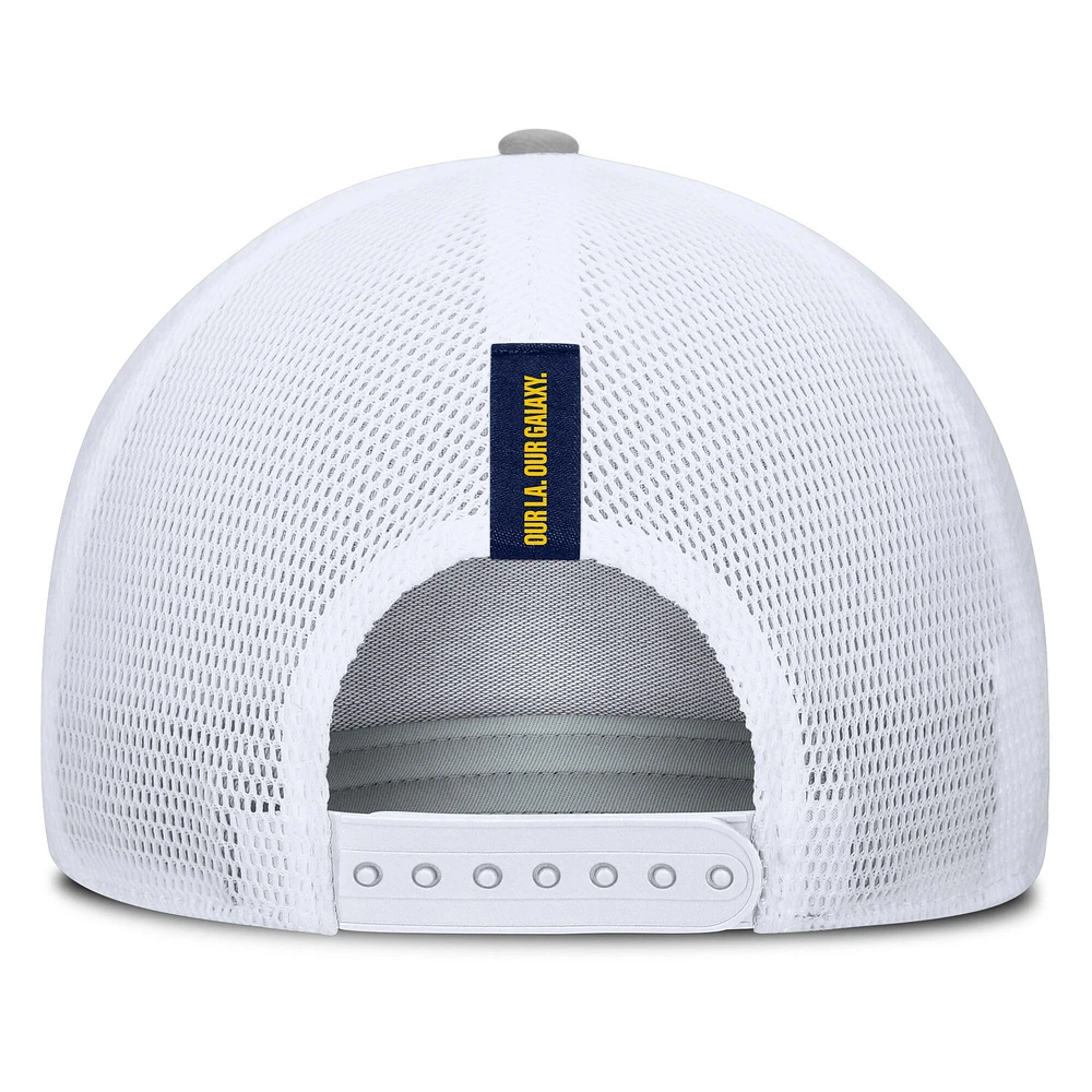 Men's Fanatics Heather Gray LA Galaxy Low Block Trucker Adjustable Hat