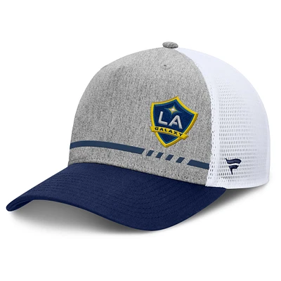 Men's Fanatics Heather Gray LA Galaxy Low Block Trucker Adjustable Hat