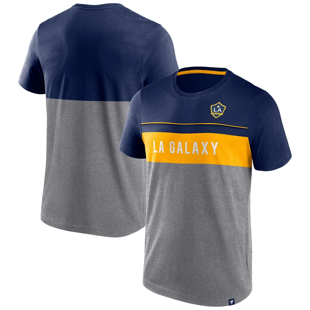 T-shirt Fanatics bleu marine/gris LA Galaxy Striking Distance pour hommes