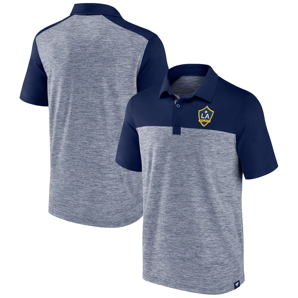 Men's Fanatics Navy LA Galaxy Clutch Space-Dye Polo