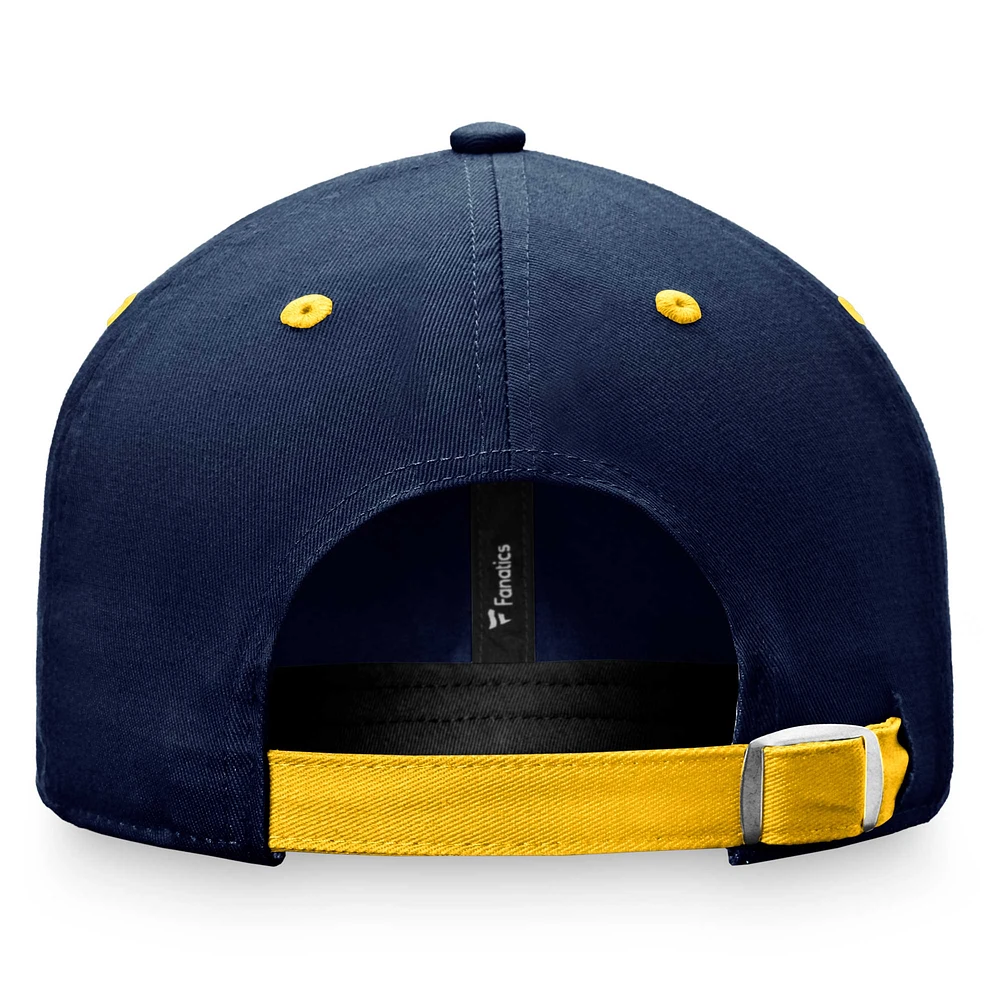 Casquette réglable emblématique LA Galaxy bleu marine de marque Fanatics pour hommes