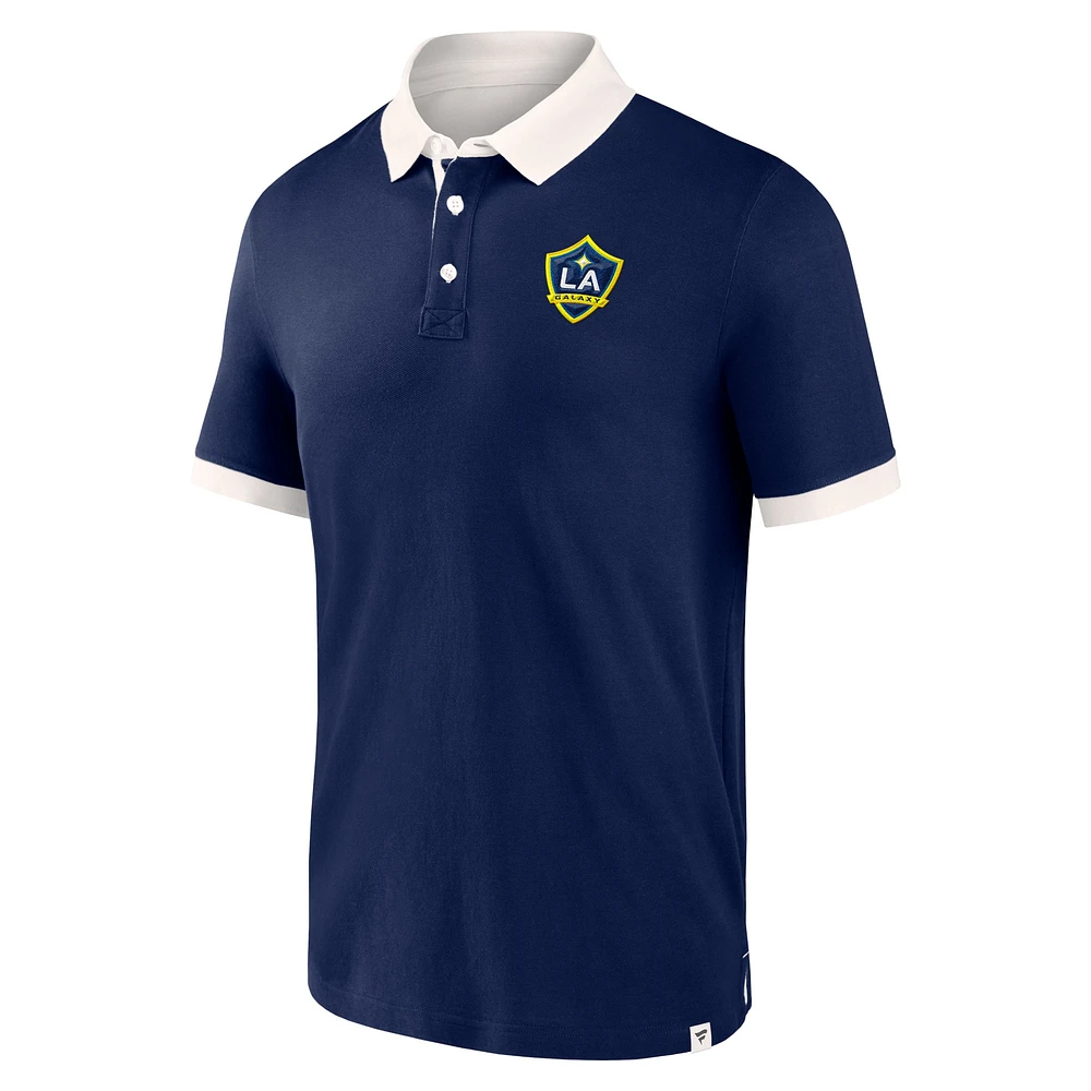 Polo pour homme bleu marine LA Galaxy Second Period de marque Fanatics