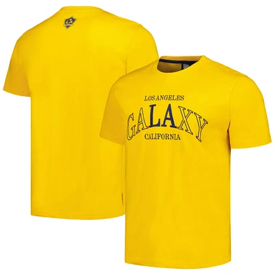 Men's Gold LA Galaxy Round Heavy T-Shirt