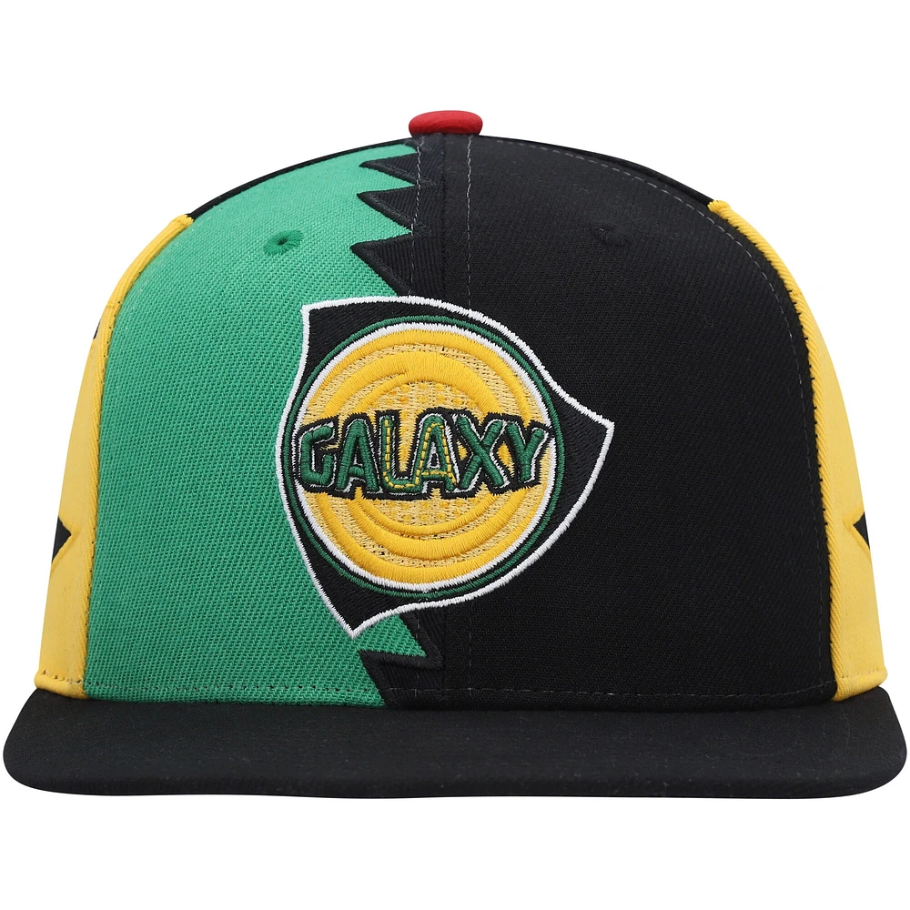 Men's Mitchell & Ness Black LA Galaxy Jersey Hook Snapback Hat