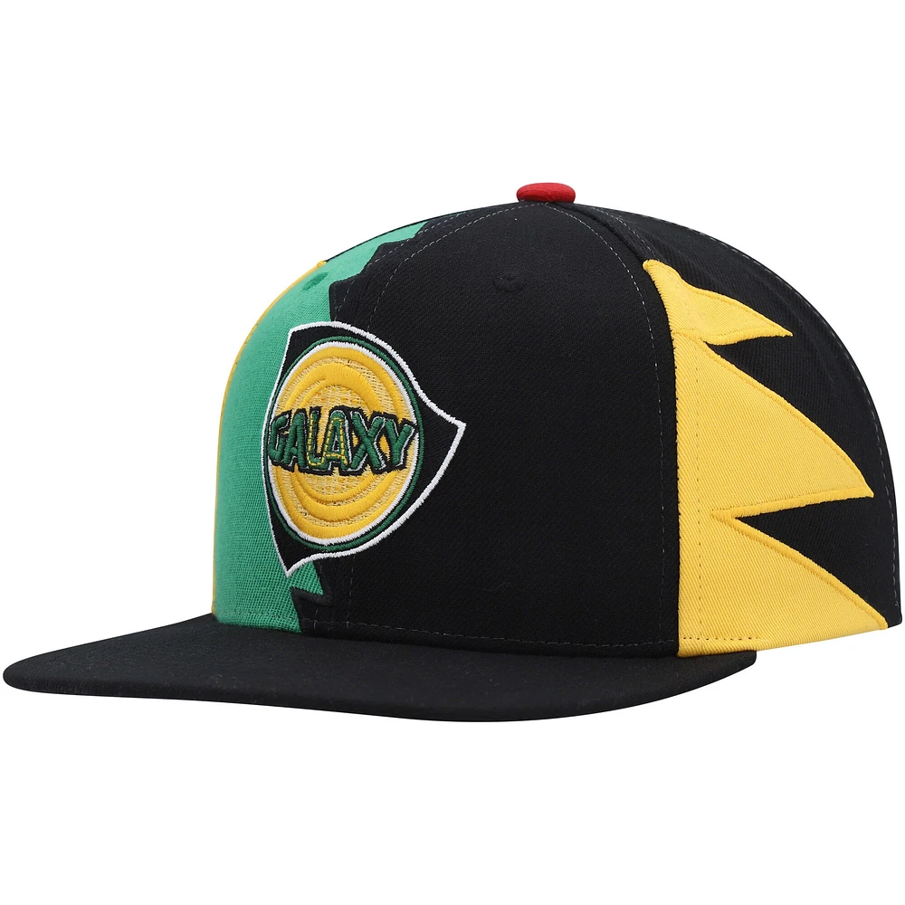 Men's Mitchell & Ness Black LA Galaxy Jersey Hook Snapback Hat