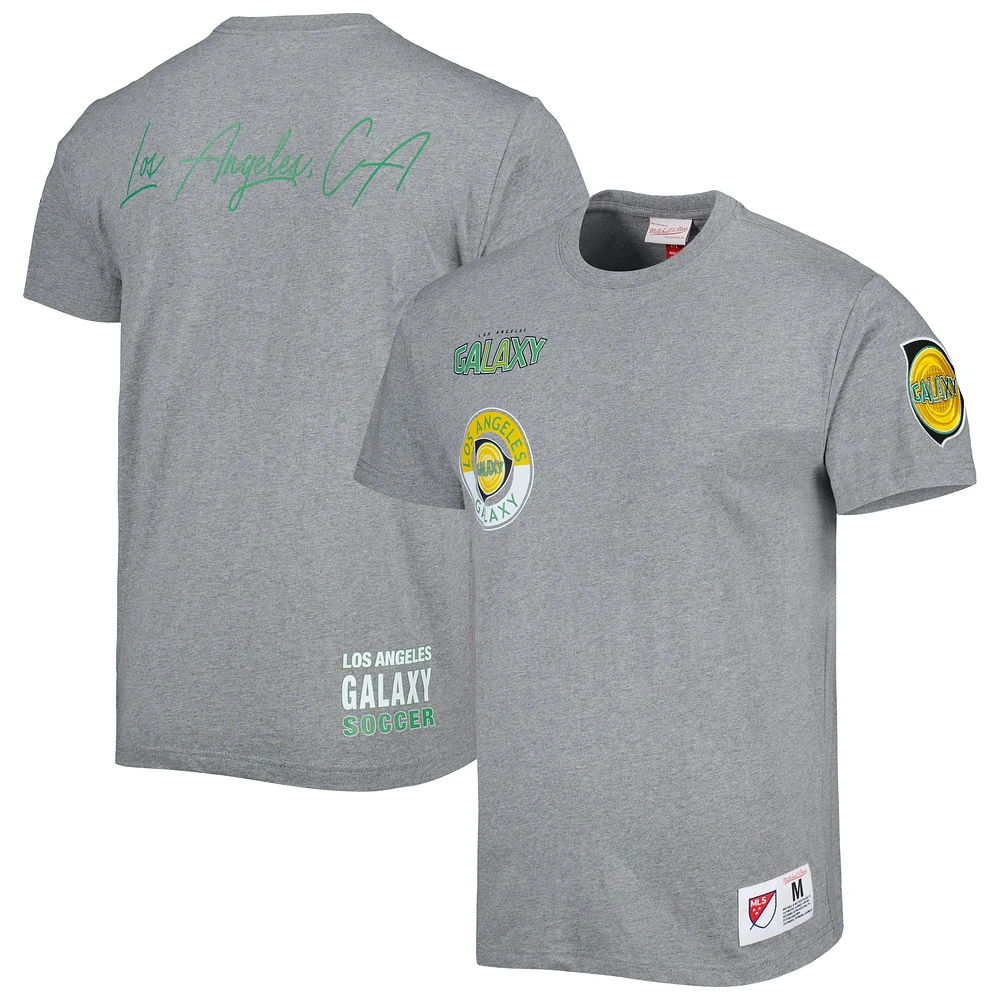 Men's Mitchell & Ness Gray LA Galaxy City Tee