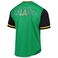 Men's Mitchell & Ness Green LA Galaxy Mesh V-Neck T-Shirt