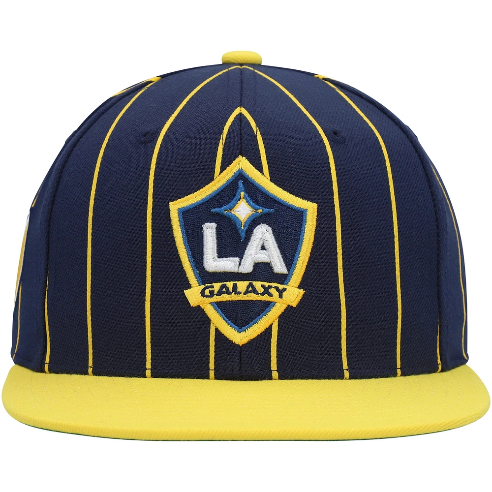 Men's Mitchell & Ness Navy LA Galaxy Team Pin Snapback Hat