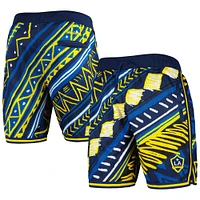 Short à LA mode tribal Galaxy bleu marine Mitchell & Ness pour hommes