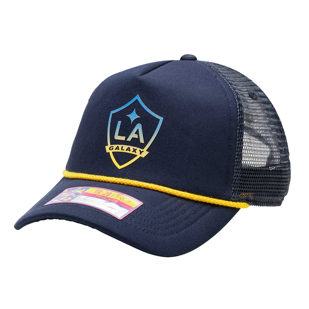 Men's Navy LA Galaxy Atmosphere Trucker Adjustable Hat