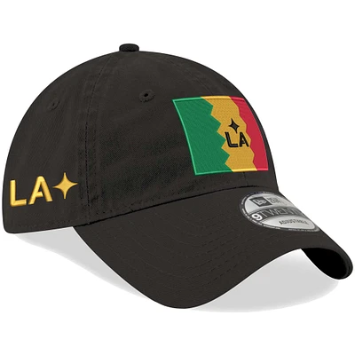 Men's New Era Black LA Galaxy Jersey Hook 9TWENTY Adjustable Hat